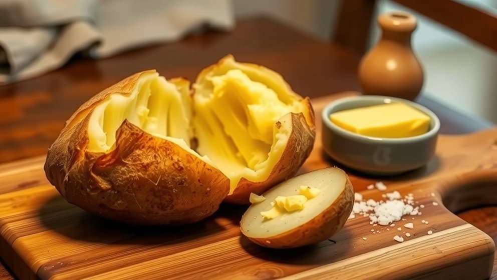 Bakad potatis i ugn med krispigt skal och mjuk insida