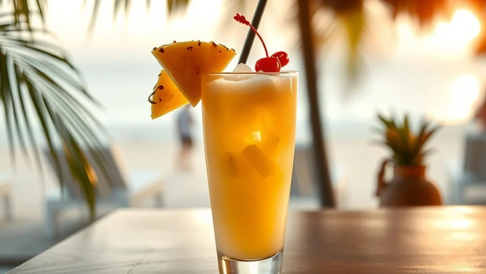 Klassiskt pina colada recept med kokosgrädde och rom